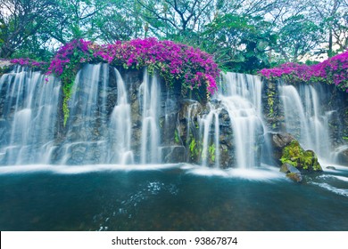 Beautiful Blue Waterfall In Hawaii