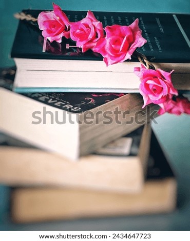 Beautiful books and flower arrangements