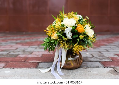 Beautiful bouquet from different flowers