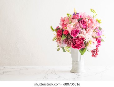 beautiful bouquet of flowers in vase
