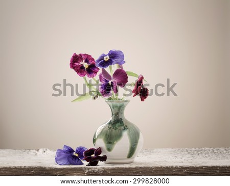 Similar – Cherry blossom branch with butterfly ornaments in glass jar