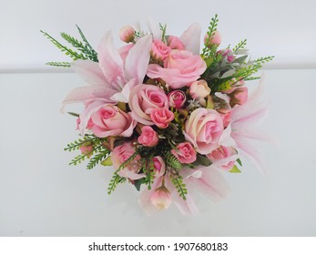 Beautiful Bouquet With Pink Flowers Arrangement 