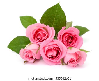 Beautiful Bouquet Pink Rose Flowers Isolated Stock Photo 577792801 ...