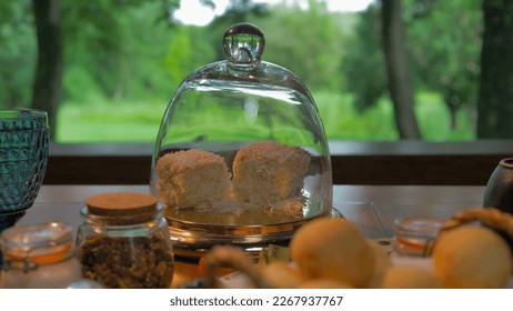 Beautiful breakfast table set up