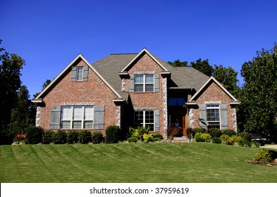 A Beautiful Brick Home Somewhere In Middle America.