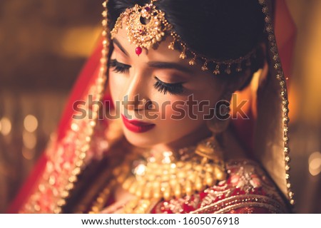 Beautiful Bride with Wedding Costume
