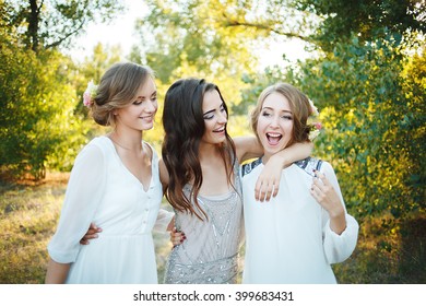 beautiful bridesmaid laughing summer - Powered by Shutterstock