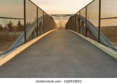 Beautiful Bridge Of Erie Canal Trail In Marcy, New York