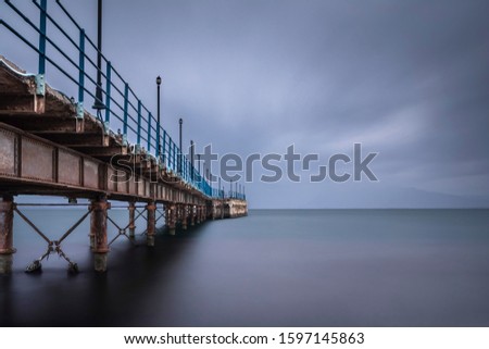Beautiful bridge in the sea
