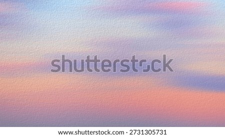 Beautiful bright dramatic sunset sky wide panorama view