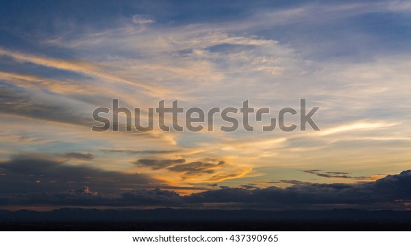 Beautiful Bright Horizon Sunset Background Nature Backgrounds