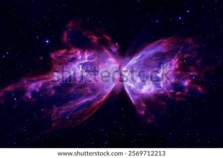 A beautiful, bright space nebula. Elements of this image furnished by NASA