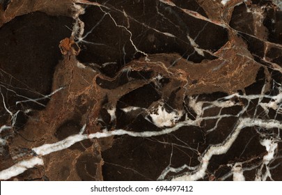 Beautiful Brown Marble Tile With White Veins