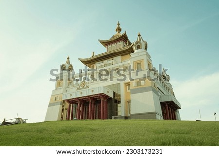 beautiful buddhist temple Khurul. Biggest datsan in the Europe