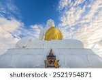 Beautiful buddhist temple on mountain, Phu Thong Thep Nimit Temple, Udon Thani Province, Thailand.