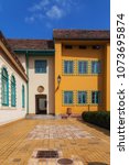 Beautiful buildings in Zsolnay quarter in Pécs, Hungary