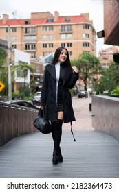 Beautiful Business Woman Walking In The Street