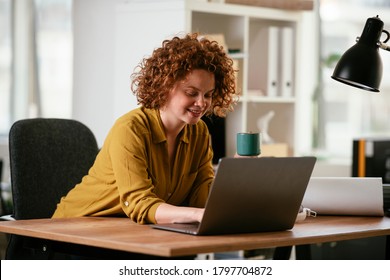 Beautiful businesswoman working on projects. Young businesswoman working in the office.. - Shutterstock ID 1797704872