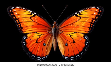 beautiful  butterfly isolated on a black background - Powered by Shutterstock