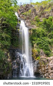 Beautiful Cachoeira Serra Azul With Pool In Lush Brazilian Rainforest, Cerrado, Bom Jardim, Mato Grosso, Brazil