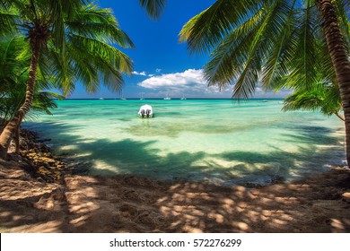 Beautiful Carribean Sea, Panoramic View From The Beach