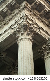 Beautiful carved column upward view. Kazan Cathedral architecture close up vertical  - Shutterstock ID 1539263270