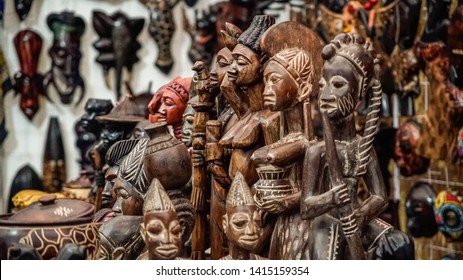 Beautiful Carved Wooden Figurines Of African Culture