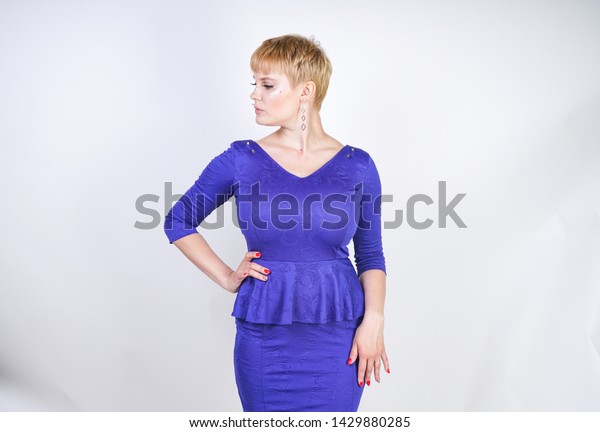 Beautiful Caucasian Girl Short Hair Plus Stock Photo Edit