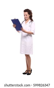 Beautiful Caucasian Nurse Doctor Full Body