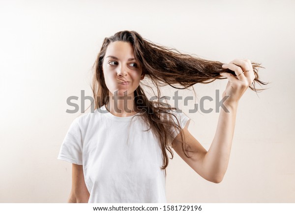 Beautiful Caucasian Woman Girl Wet Messy Stock Photo Edit Now