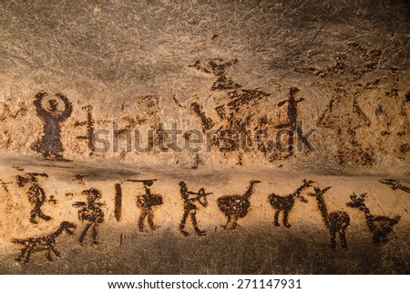 Beautiful cave paintings dating from the late Neolithic, Epipaleolithic and early Bronze Age.  The Magura cave in Bulgaria.