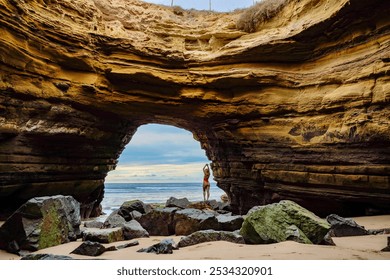 Beautiful Cave At Sunset Cliffs San Diego - Powered by Shutterstock