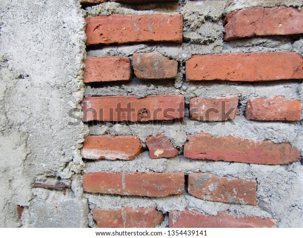 Beautiful Ceiling Cement Brick Wall Texture Stock Photo