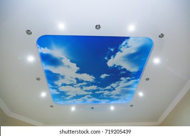 Beautiful ceiling with LED lighting