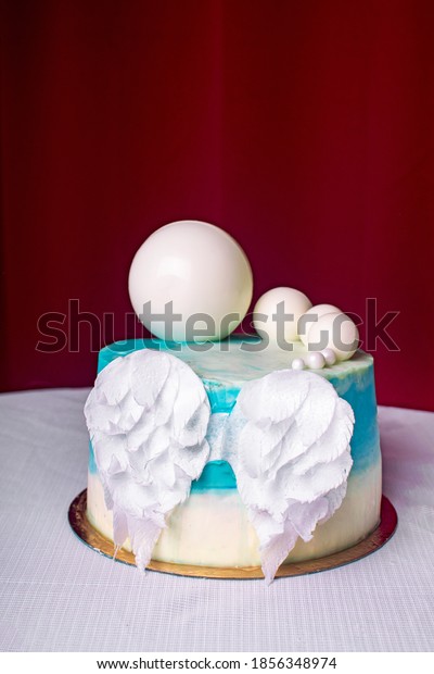 Beau Gateau De Bapteme Pour Bebe Photo De Stock Modifiable