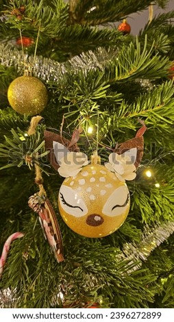 Beautiful Christmas decoration on a Christmas tree