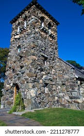 The Beautiful Church, St. Ann’s Stone Chapel In Kennybunkport Maine On A Bright Summer Day