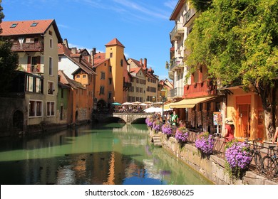 The beautiful city of Annecy, the Venice of the Alps in France, Haute Savoie