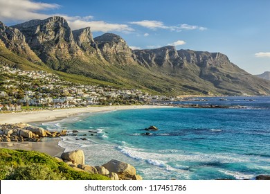 The beautiful city of Cape Town, with its gorgeous mountains white sand beaches and clear blue water - Shutterstock ID 117451786