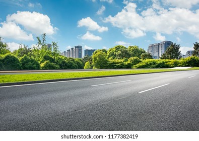 Beautiful City With Empty Road