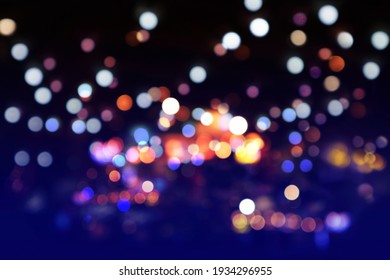 Beautiful city night bokeh light, abstract blur defocused background. Colorful overlay glitter lights for layout design. Boke glows concept of Celebration, Christmas or festival seasonal background. - Powered by Shutterstock