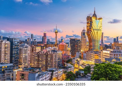 Beautiful cityscape of Macau downtown city skyline - Powered by Shutterstock
