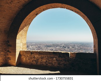 Beautiful Cityscape of oran In sunny day, from the Castle/Fort of Santa Cruz, Oran,algeria - Mars 10 , 2019 

