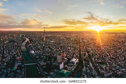 Beautiful cityscape of Tokyo at dawn, Japan