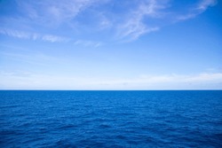 Beautiful Clear Sky On The Blue Sea.