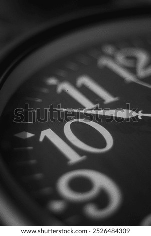 beautiful clock from the angle between the numbers 10 and 11