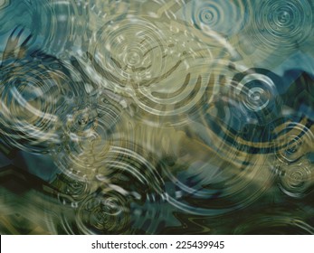 A Beautiful Close Up Of Ripples On A Pond.