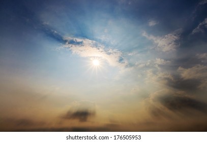 beautiful cloud and sun 