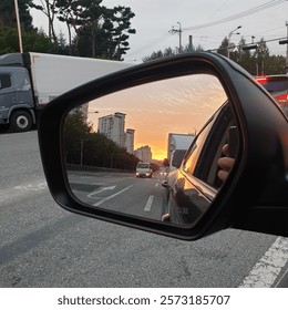 beautiful cloud view from sidemirror
