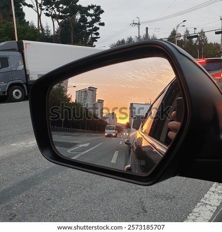 beautiful cloud view from sidemirror